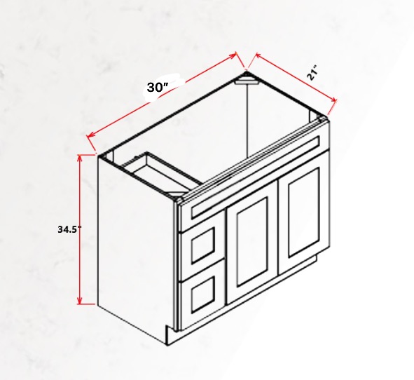 WS-VA30-2DL, White Shaker