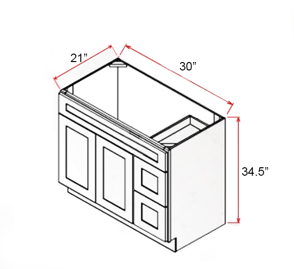 WS-VA30-2DR, White Shaker